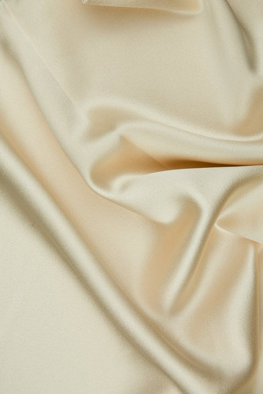 Frosted Almond Silk Crepe Back Satin Fabric
