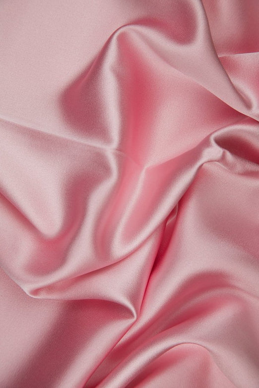 Coral Blush Silk Crepe Back Satin Fabric