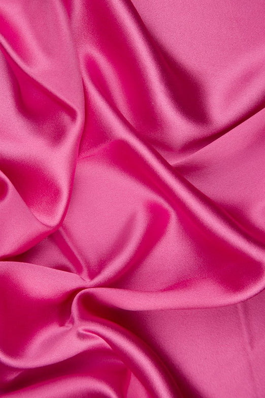 Azalea Pink Silk Crepe Back Satin Fabric