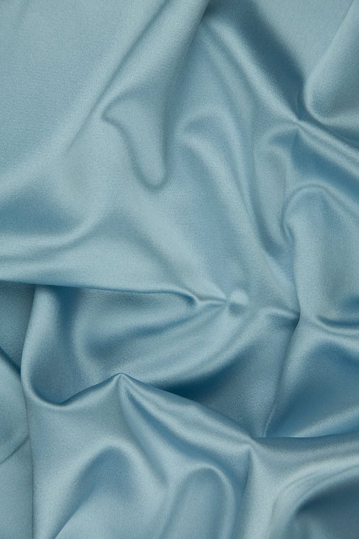 Arctic Blue Silk Crepe Back Satin Fabric