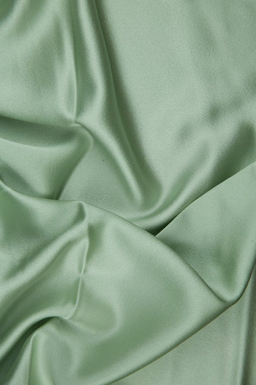 Clearly Aqua Silk Crepe Back Satin Fabric