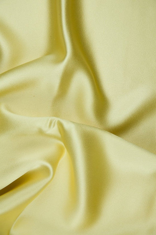 Custard Silk Crepe Back Satin Fabric