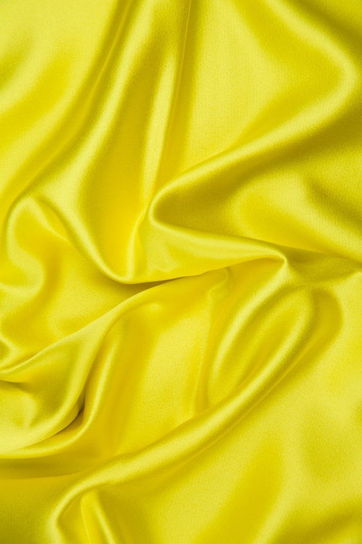 Blazing Yellow Silk Crepe Back Satin Fabric