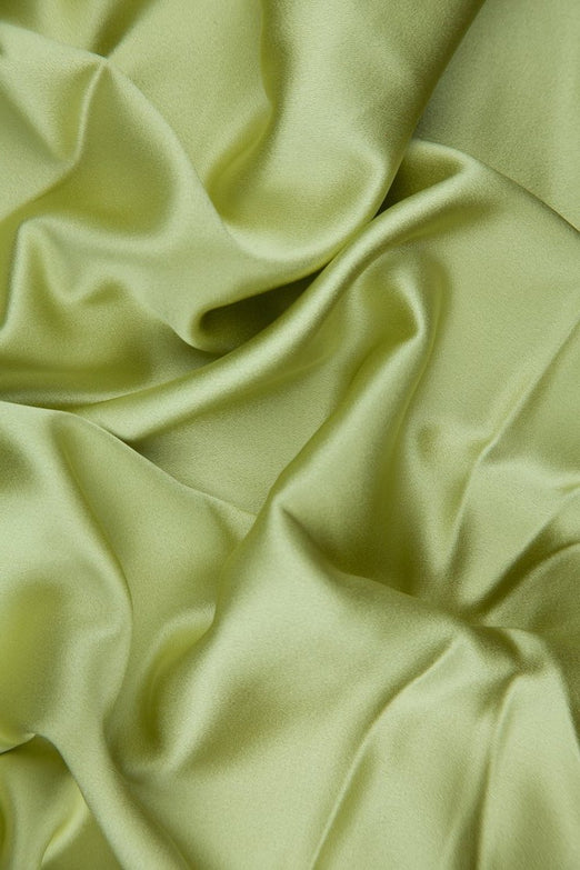 Lemongrass Grass Silk Crepe Back Satin Fabric