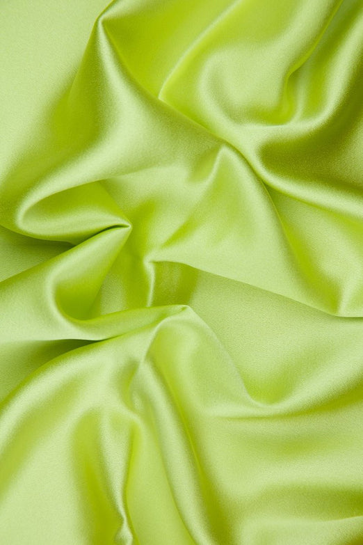 Sunny Lime Silk Crepe Back Satin Fabric