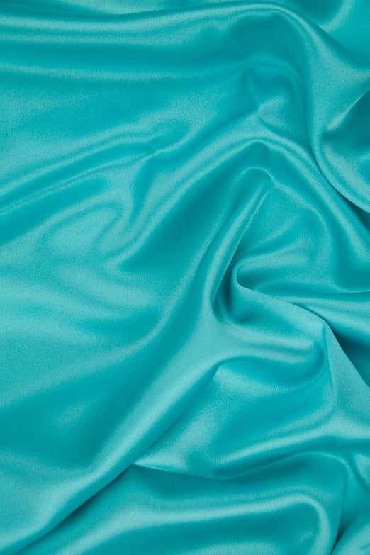 Scuba Blue Silk Crepe Back Satin Fabric