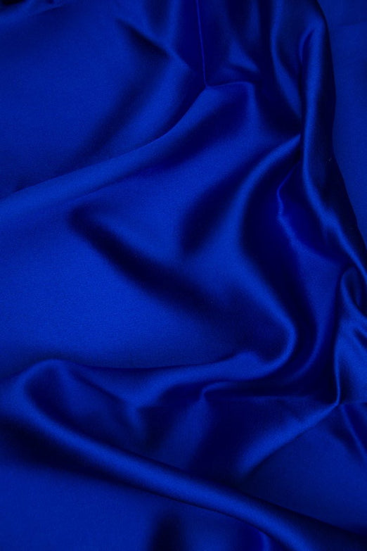 Dazzling Blue Silk Crepe Back Satin Fabric