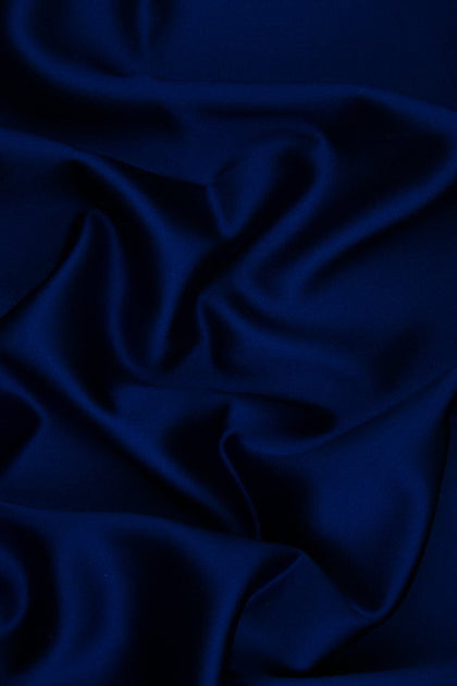 Royal Blue Silk Crepe Back Satin Fabric By The Yard