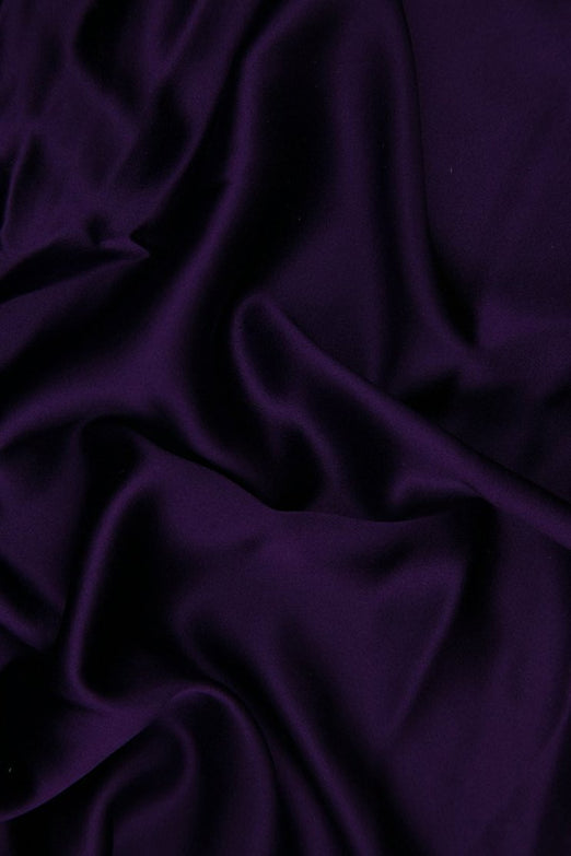 Royal Purple Silk Crepe Back Satin Fabric
