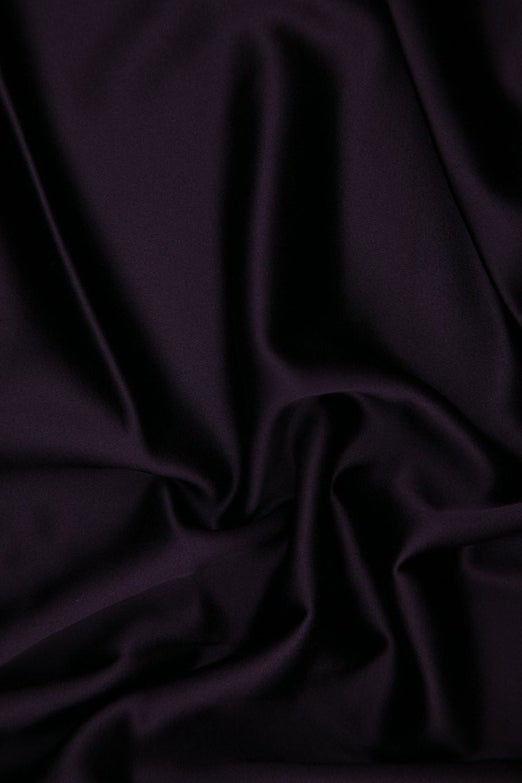 Plum Purple Silk Crepe Back Satin Fabric
