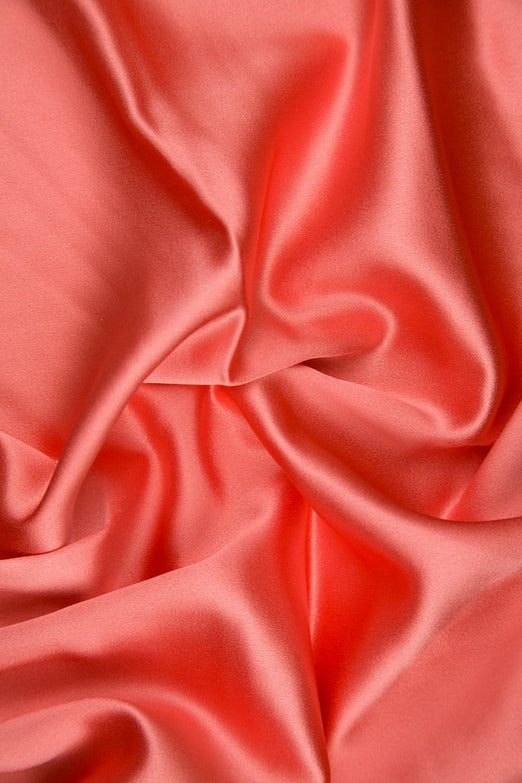 Persimmon Silk Crepe Back Satin Fabric