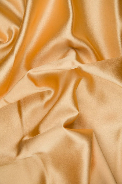 Caramel Cream Silk Crepe Back Satin Fabric