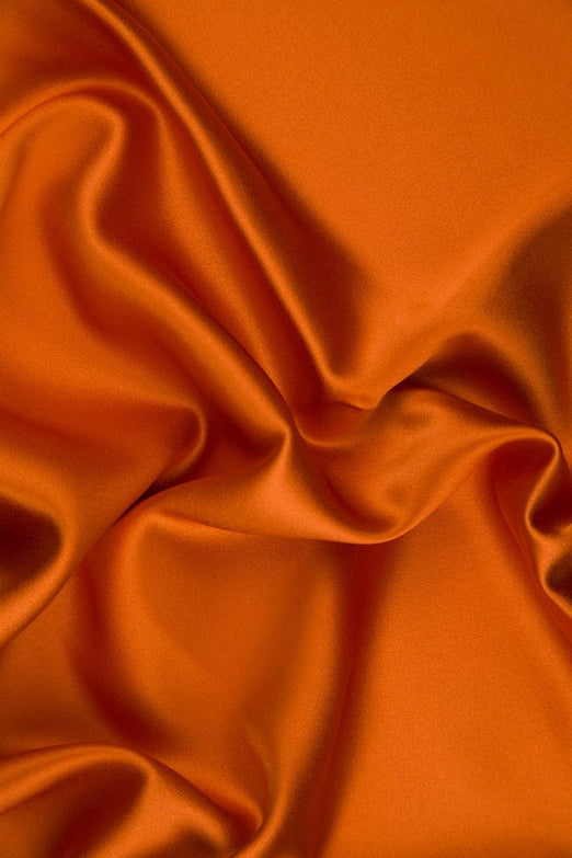 Mandarin Orange Silk Crepe Back Satin Fabric