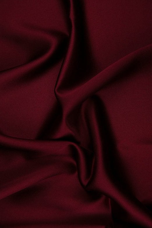 Tibetan Red Silk Crepe Back Satin Fabric