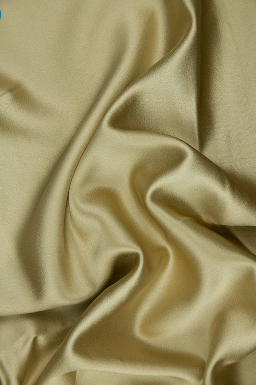 Latte Silk Crepe Back Satin Fabric