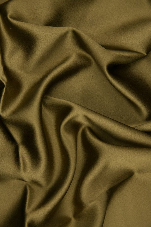 Ermine Brown Silk Crepe Back Satin Fabric