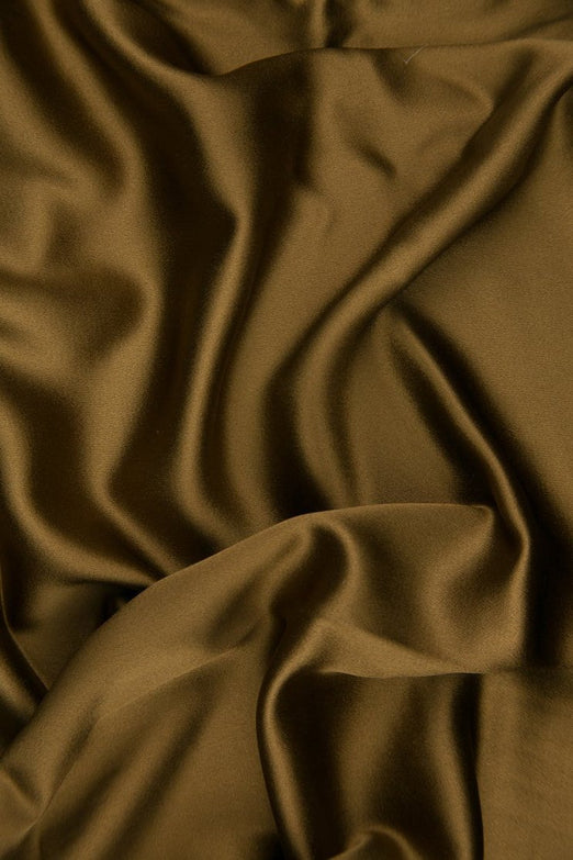Toffee Silk Crepe Back Satin Fabric