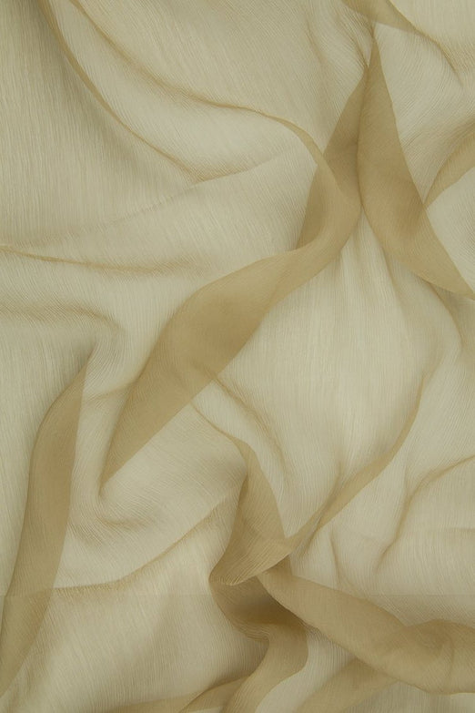 Camel Silk Crinkled Chiffon Fabric