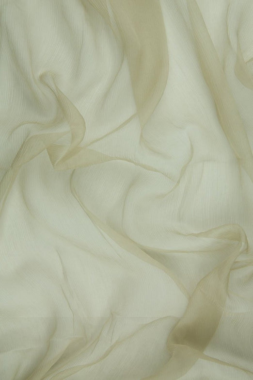 Light Taupe Silk Crinkled Chiffon Fabric