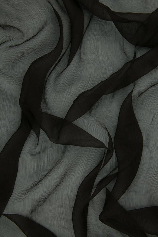 Dark Merlot Silk Crinkled Chiffon Fabric