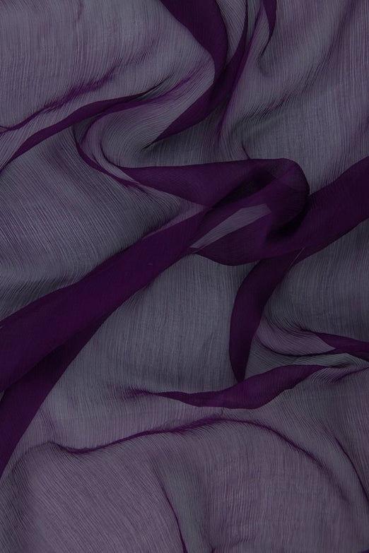 Amethyst Silk Crinkled Chiffon Fabric