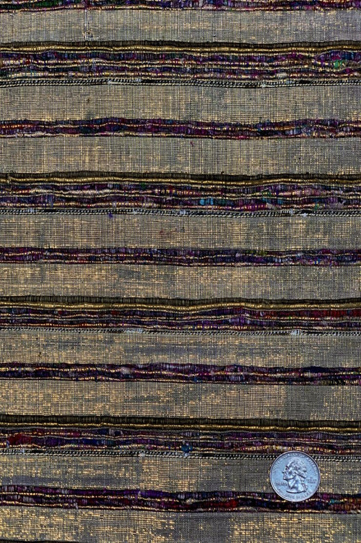 Gold/Multicolor Metallic Silk Tweed 59 Fabric