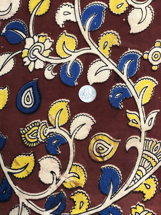 Multicolor Cotton Kalamkari Hand Prints CHP-197 Fabric