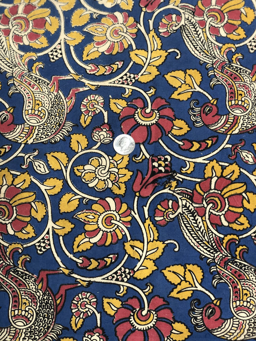 Multicolor Cotton Kalamkari Hand Prints CHP-202 Fabric