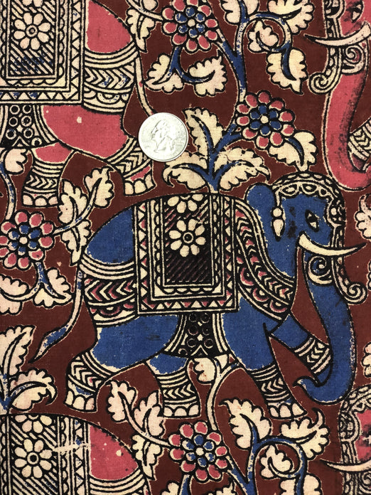 Multicolor Cotton Kalamkari Hand Prints CHP-205/1 Fabric
