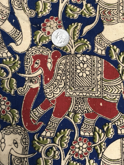 Multicolor Cotton Kalamkari Hand Prints CHP-205/2 Fabric