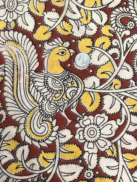 Multicolor Cotton Kalamkari Hand Prints CHP-206/2 Fabric
