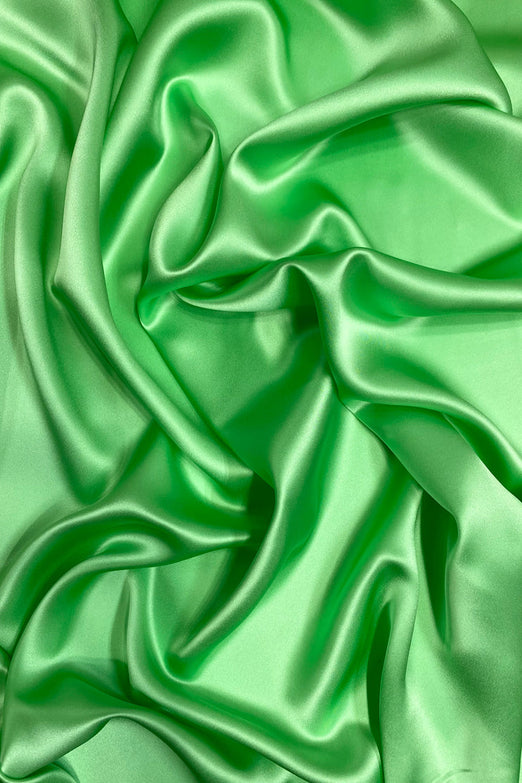 Spring Green Charmeuse Silk Fabric