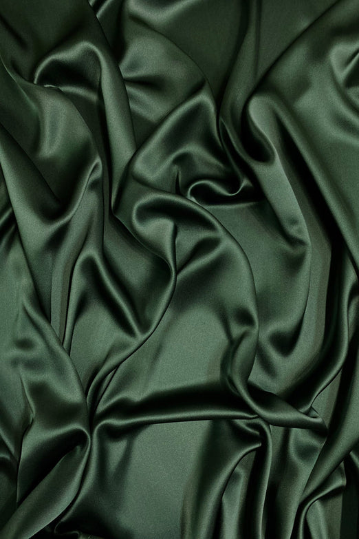 Forest Green Charmeuse Silk Fabric