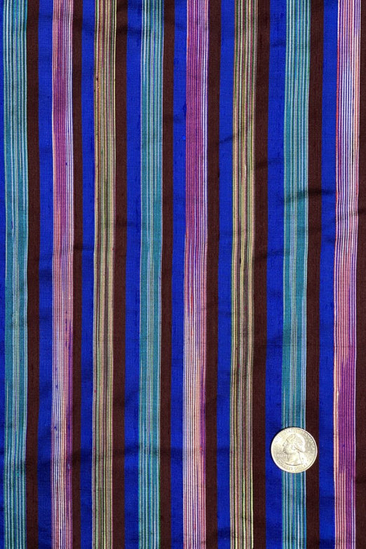 Multicolor Striped Silk Shantung 12 Fabric
