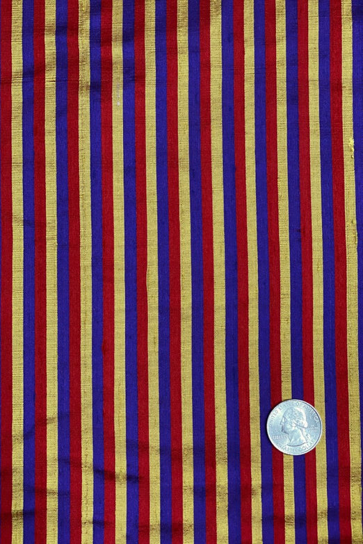 Multicolor Striped Silk Shantung 20 Fabric