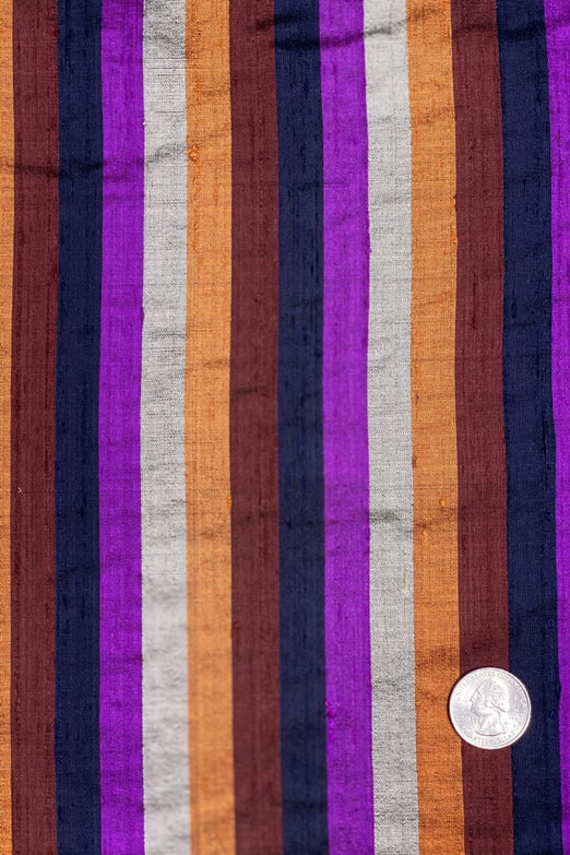 Multicolor Striped Silk Shantung 41 Fabric