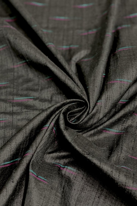 Black 73 Striped Silk Shantung