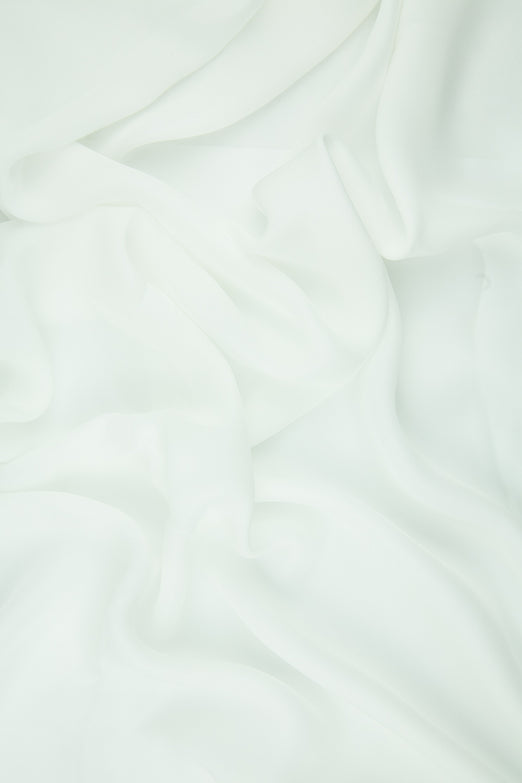 Off-White Silk Double Georgette Fabric