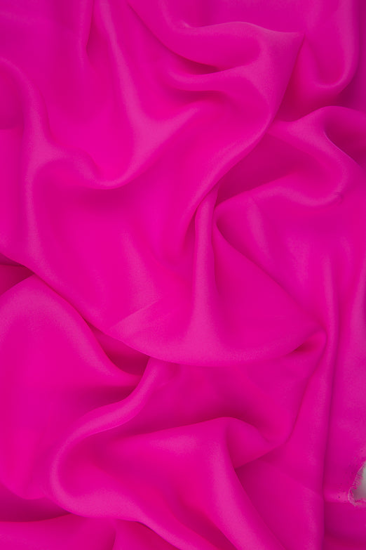 Bubblegum Pink Silk Double Georgette Fabric