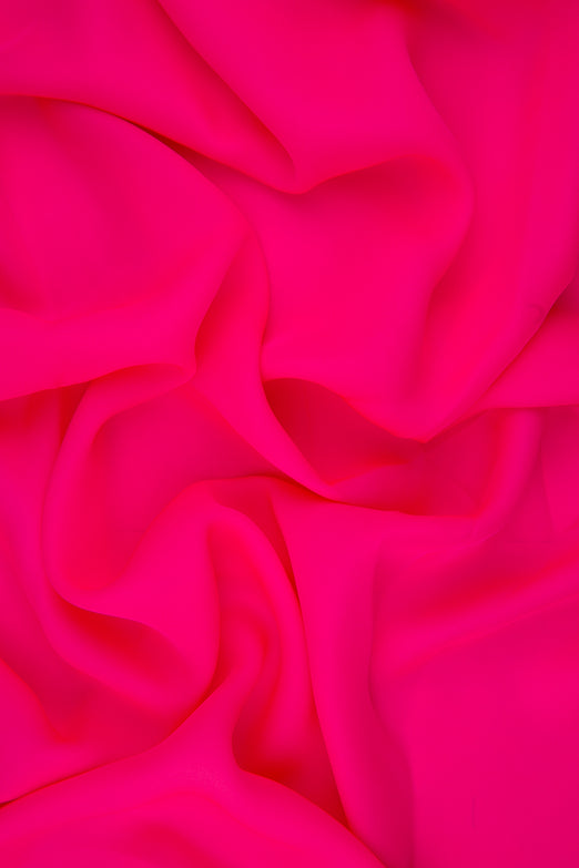 Hot Pink Silk Double Georgette Fabric