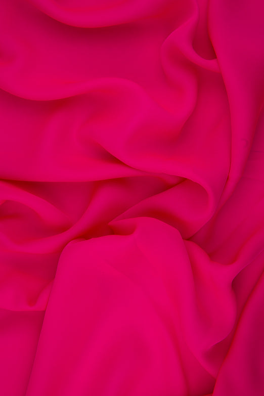 Bright Fuchsia Silk Double Georgette Fabric