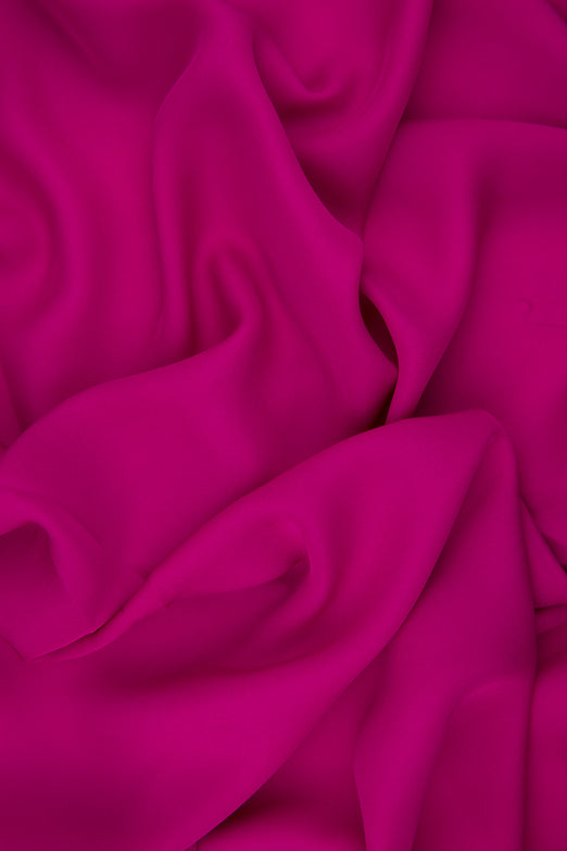 Dark Fuchsia Silk Double Georgette Fabric