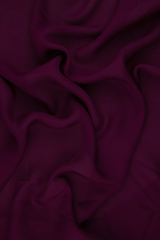 Magenta Purple Silk Double Georgette Fabric