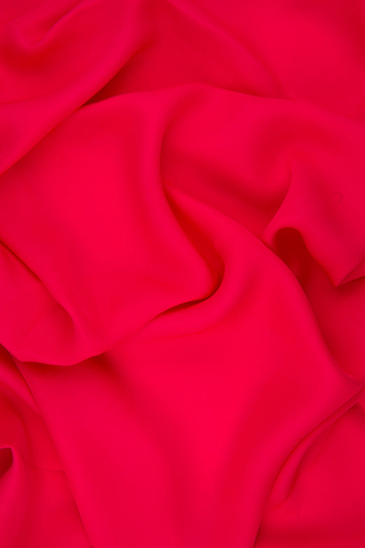 Raspberry Silk Double Georgette Fabric