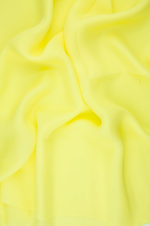 Light Yellow Silk Double Georgette Fabric