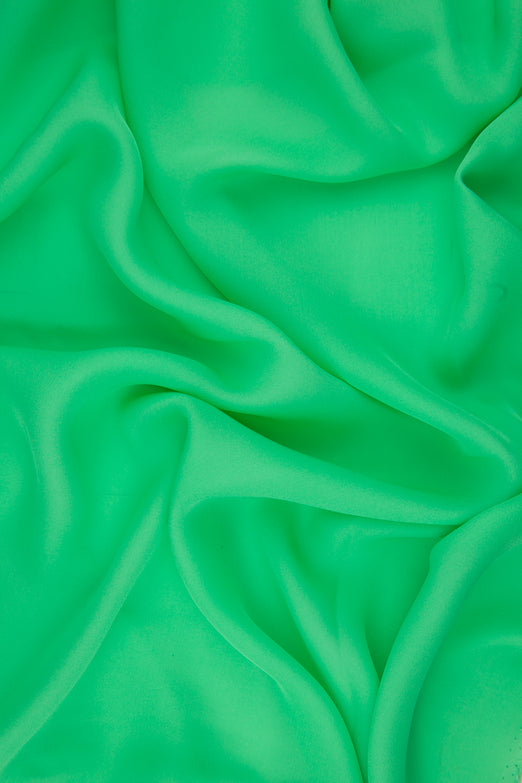 Spring Green Silk Double Georgette Fabric