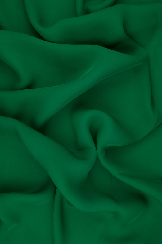 Jelly Bean Green Silk Double Georgette Fabric