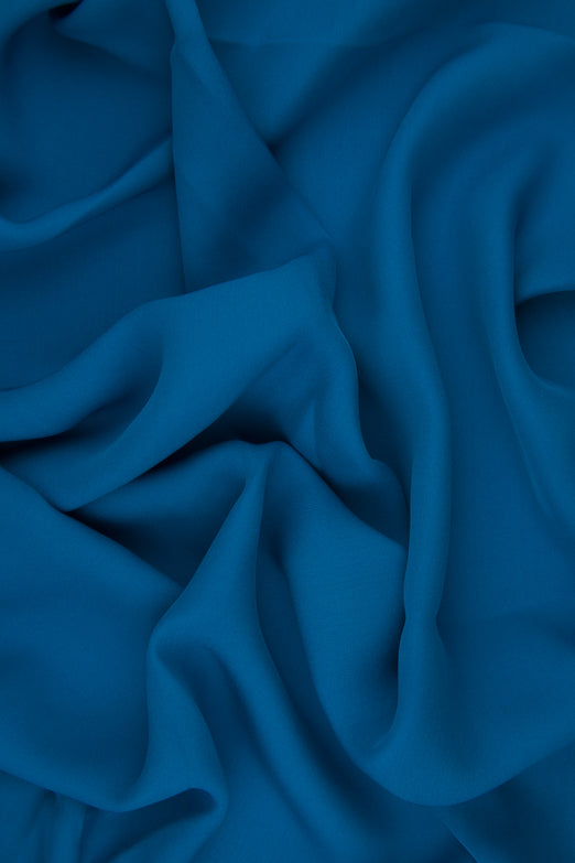 Blue-Green Silk Double Georgette Fabric