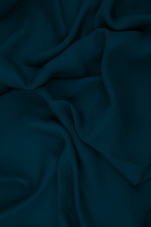 Teal Silk Double Georgette Fabric