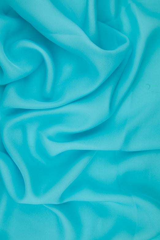 Angel Blue Silk Double Georgette Fabric